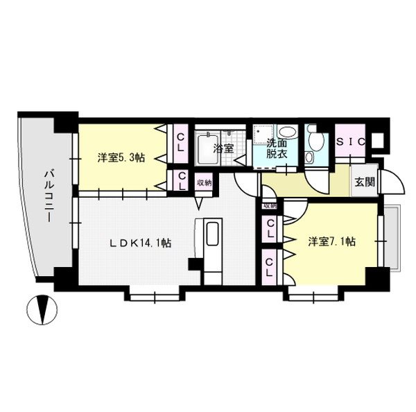バルセロナ箱崎  間取り