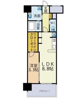 ブレス唐人町駅前  間取り