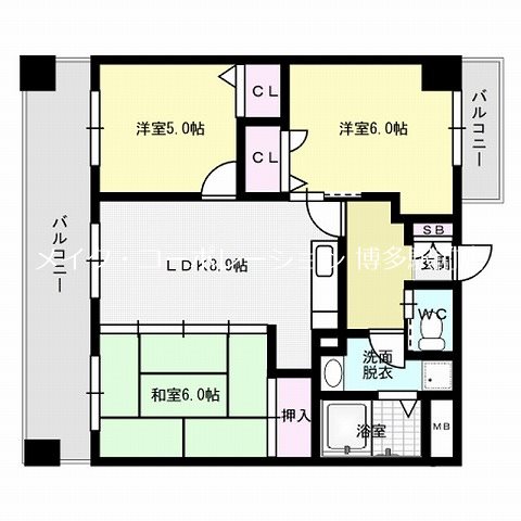 グラントープ道頓堀 間取り