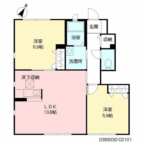 フォーゲル・ハピネス C棟 101号室 間取り