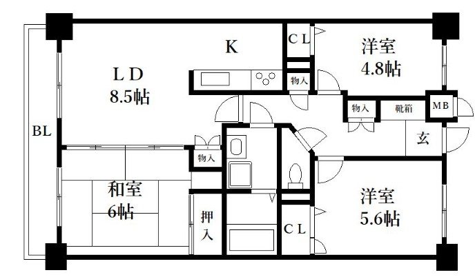 アミティエ博多駅南 間取り