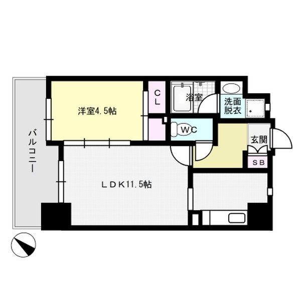 ラ・フルール博多駅南 間取り