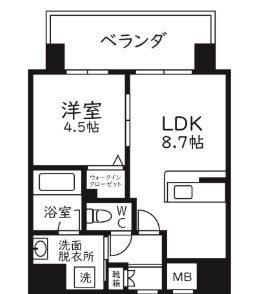 モダンパラッツォ天神南リーフ  間取り