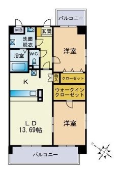 グランディール大橋 間取り