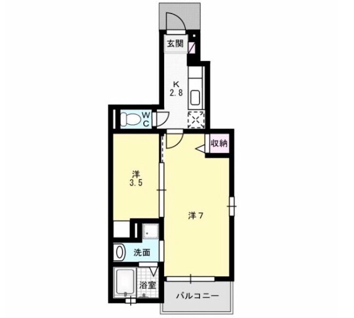 パークコート空港西Ａ 間取り