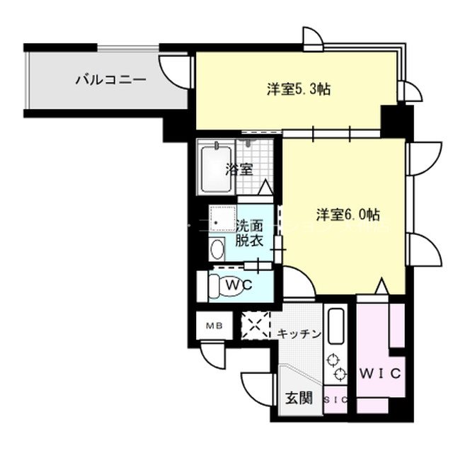 ヴァンドメール唐人  間取り