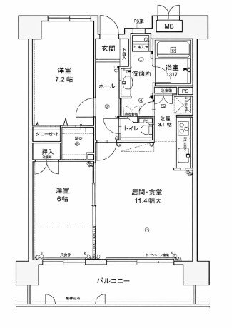 アンピール県庁駅前 間取り