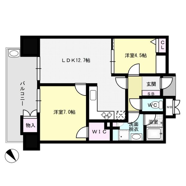 ウェルリバービュー天神 間取り