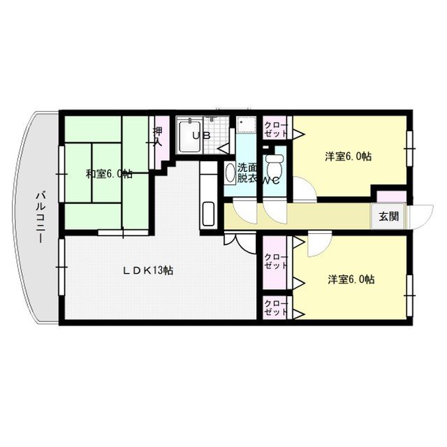フレグランス春日 403号室 間取り