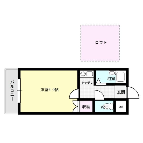 間取り ヴィラージュ精華短大前 間取り図