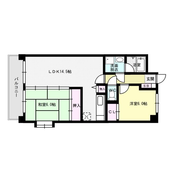 ハーベスト大橋 間取り図