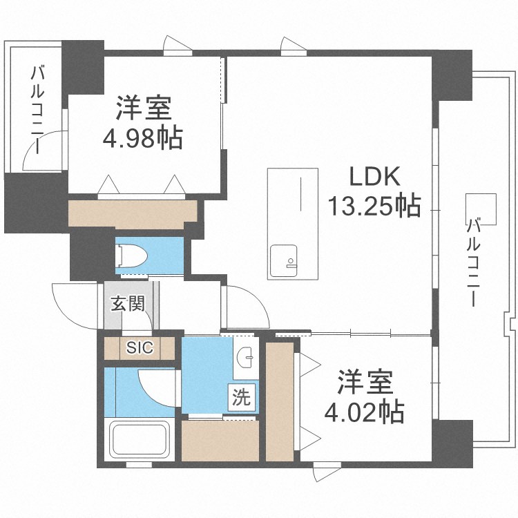 ネストピア渡辺通 間取り
