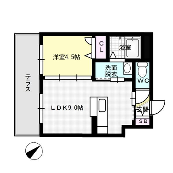 703HouseWest大濠  102号室 間取り