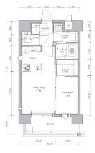 ネストピア大濠公園駅前Ⅱ 間取り