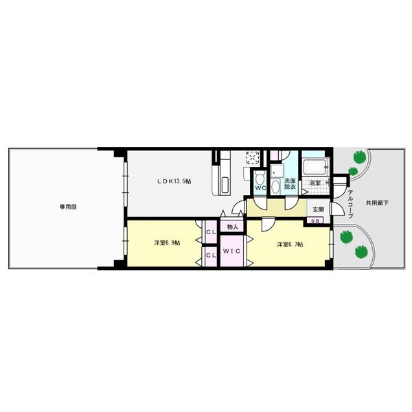 GOOD WOOD S 103号室 間取り