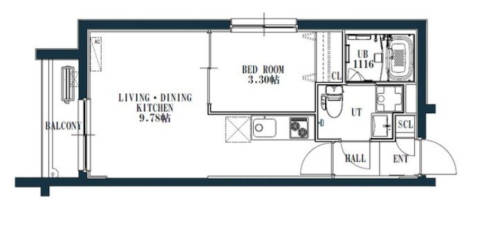 quador西新城西 間取り