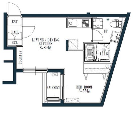 quador西新城西 間取り