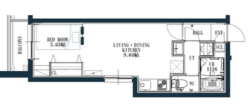 quador西新 間取り