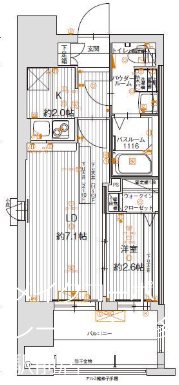 グランフォーレ博多駅東プレミア 間取り