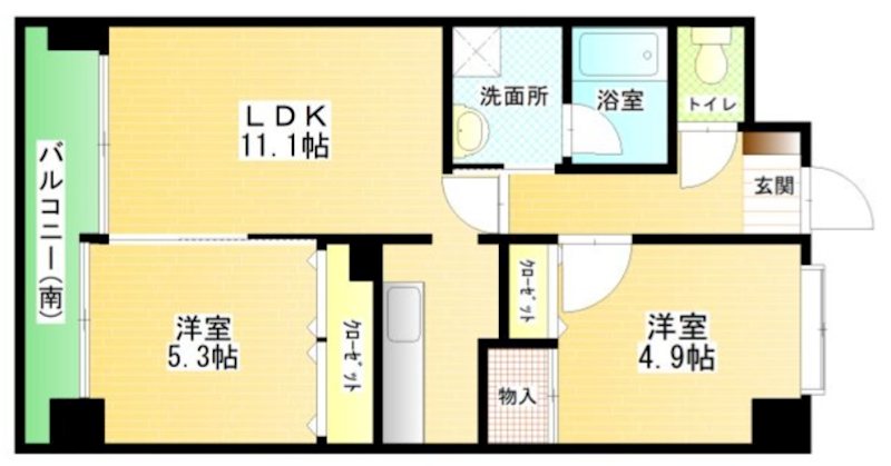 城北ビル  間取り図