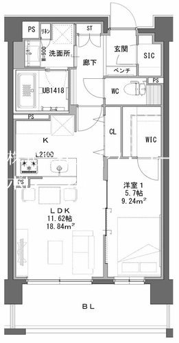 シャーメゾンステージBEFU  間取り