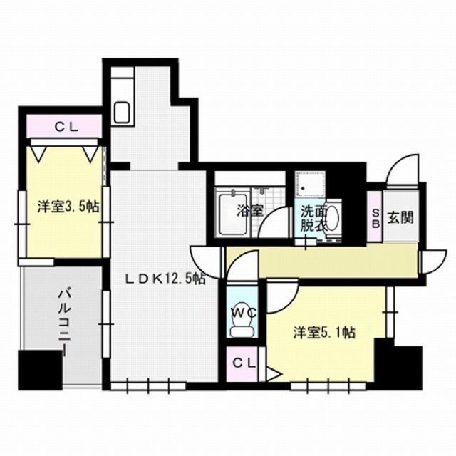 アメックス博多県庁前 間取り