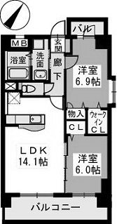 イーストパル博多Ⅱ 間取り