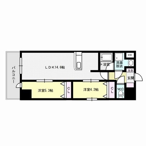 リファレンスリバービュー室見 間取り