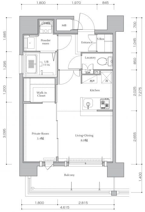 ネストピア大濠公園駅前Ⅱ  間取り