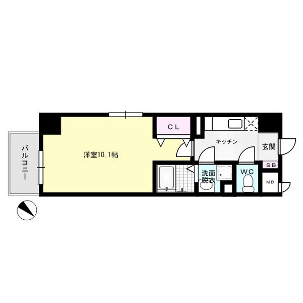 グランド ライン 205号室 間取り