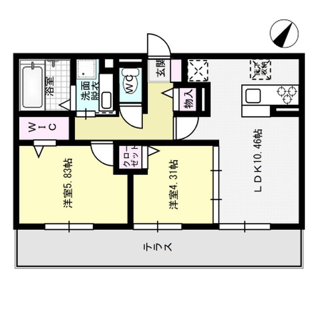 和の刻 102号室 間取り