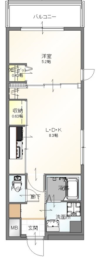 グランパーク天神 間取り