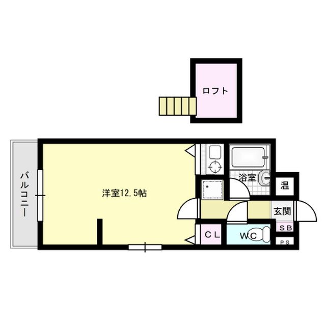 ※間取り反転 ホルトハイム春日 間取り図