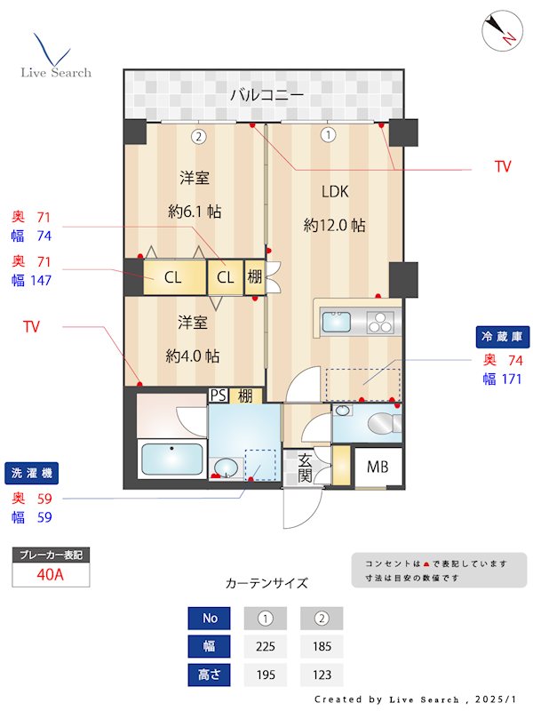 Hakata Station South 402号室 間取り