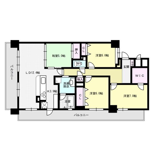 エバーライフパセオ博多南イーストコート 間取り図
