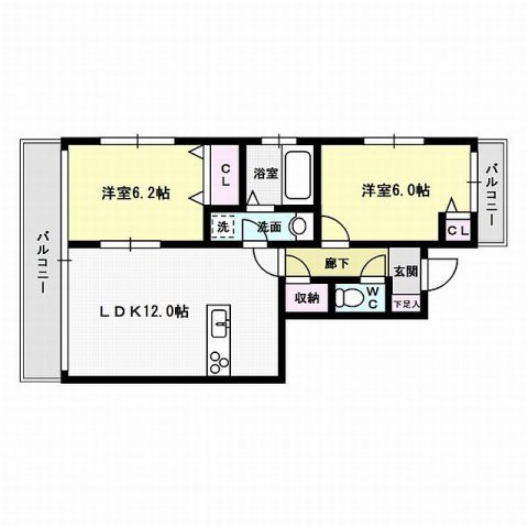 セピアコート有田【駐車場無料】 間取り