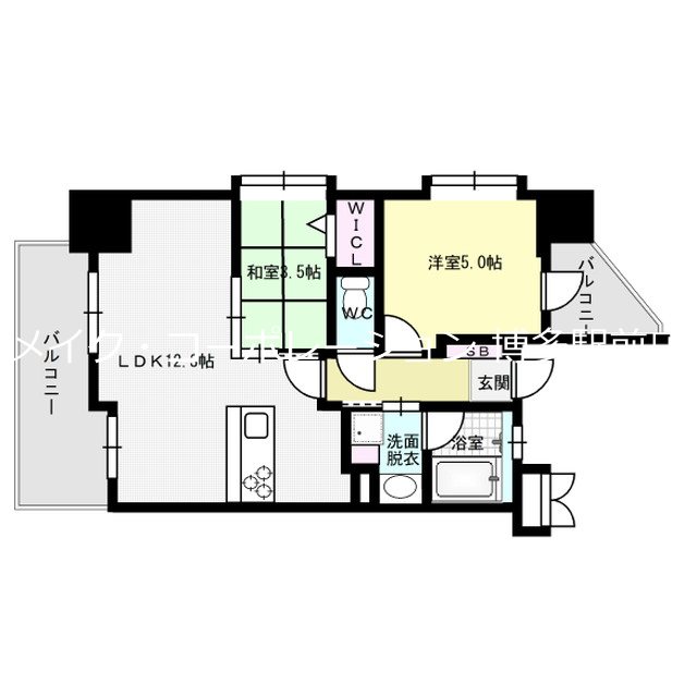 アクタス箱崎ステーションコート 間取り