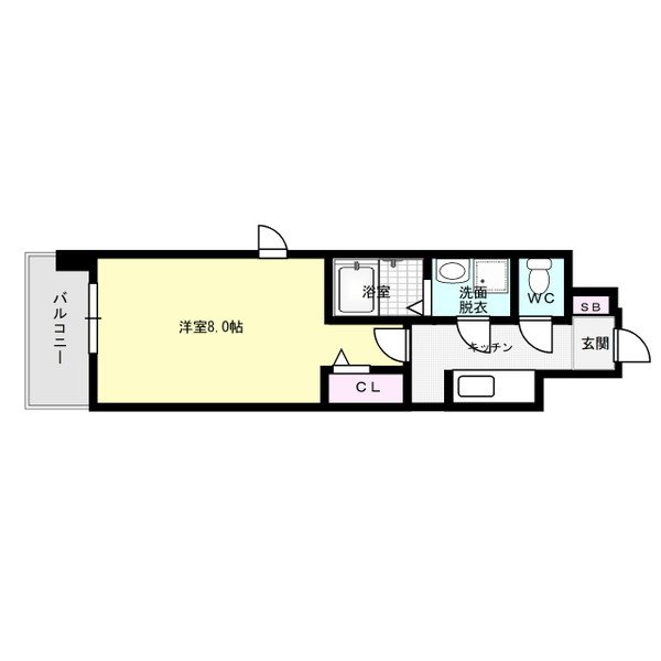 S-RESIDENCE大橋FLUSS 1206号室 間取り