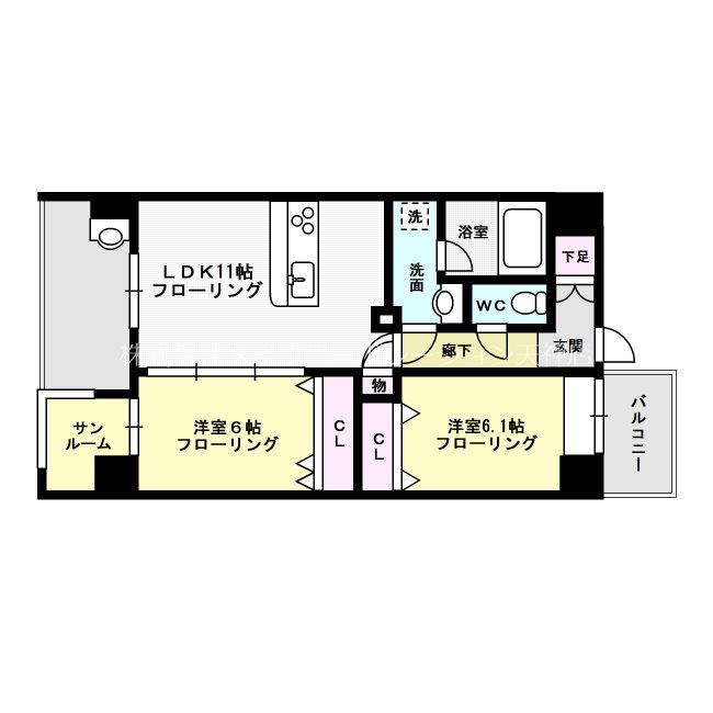 バルセロナ薬院 間取り図