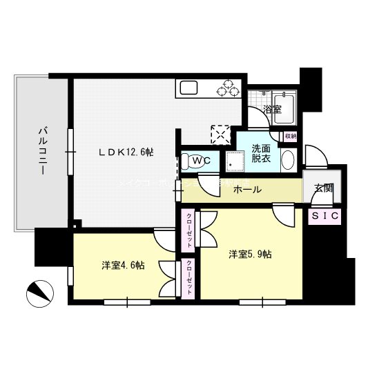 RJRプレシア大橋駅前 間取り