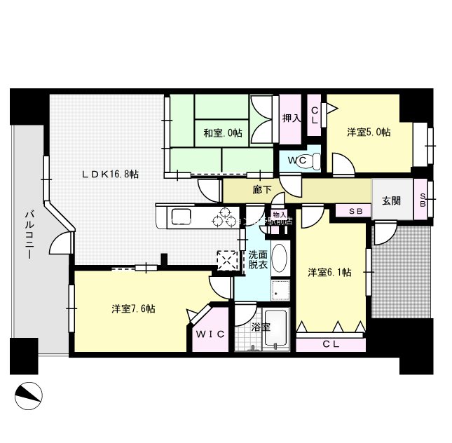 アプローズ薬院デュオウエスト 間取り