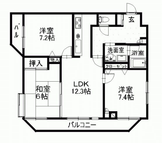 エレガンス秋山 間取り