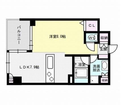 ラクレイス西新  間取り