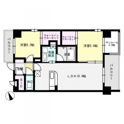 ライフ姪の浜 間取り