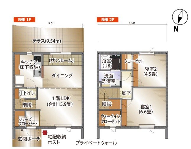 エルコム筑紫丘Ⅱ 間取り図