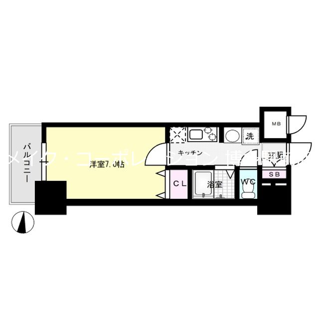 エステムコート博多駅前アヴェール 間取り