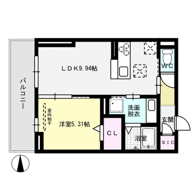 D-roomアスキム 105号室 間取り