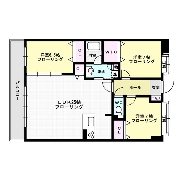 間取り アクアリア平尾浄水 間取り図