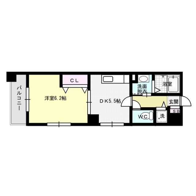 フローレス東比恵  間取り