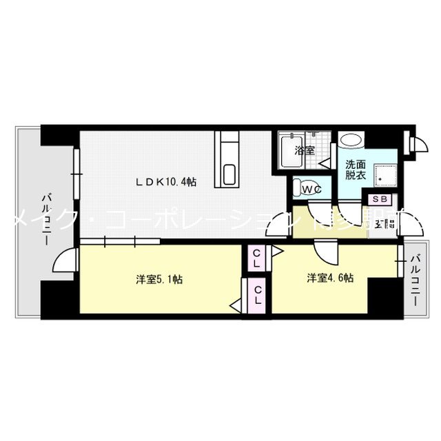 モダンパラッツォ県庁口 間取り